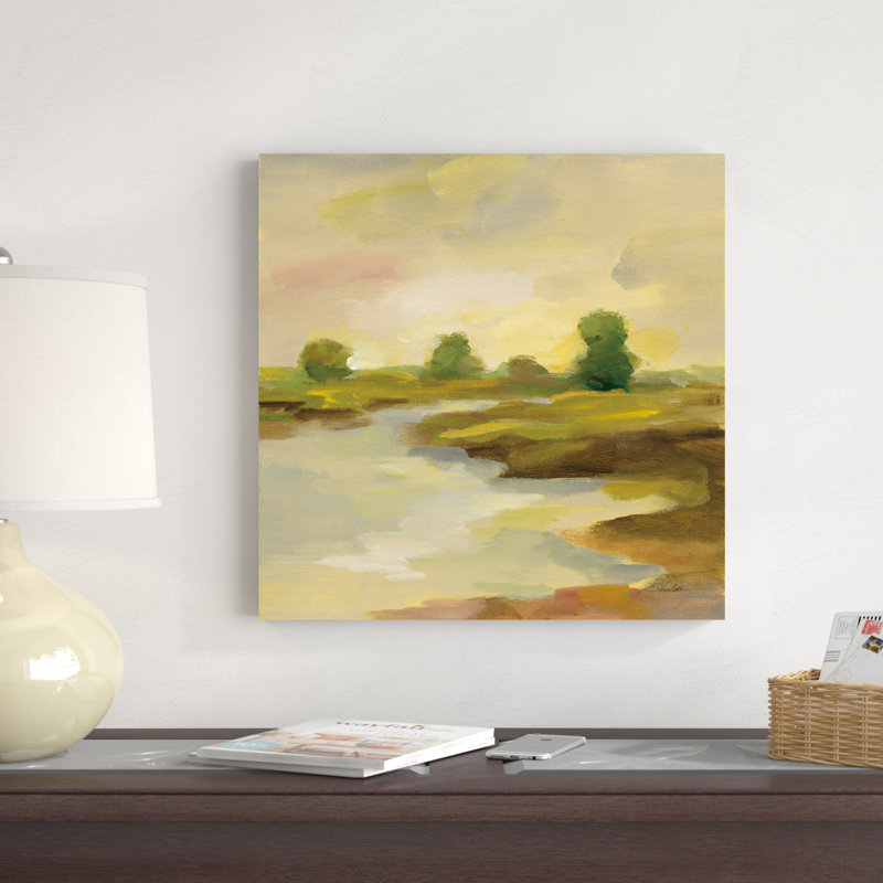 Chartreuse Fields I - Wrapped Canvas Print, 20" H x 20" W x 1.25" D