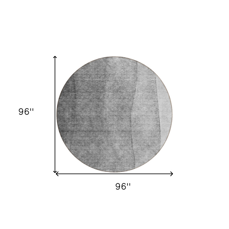 Tapis ombré rond 8 po