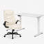 Ensemble de bureau pour travailler debout et à hauteur réglable avec fauteuil de direction-16623307