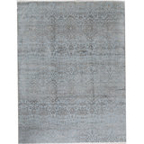 Wool Ikat Area Rug in Gray