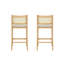 Tabouret carré rembourré avec dossier canne l 19 "Lummie-568953976-568953981