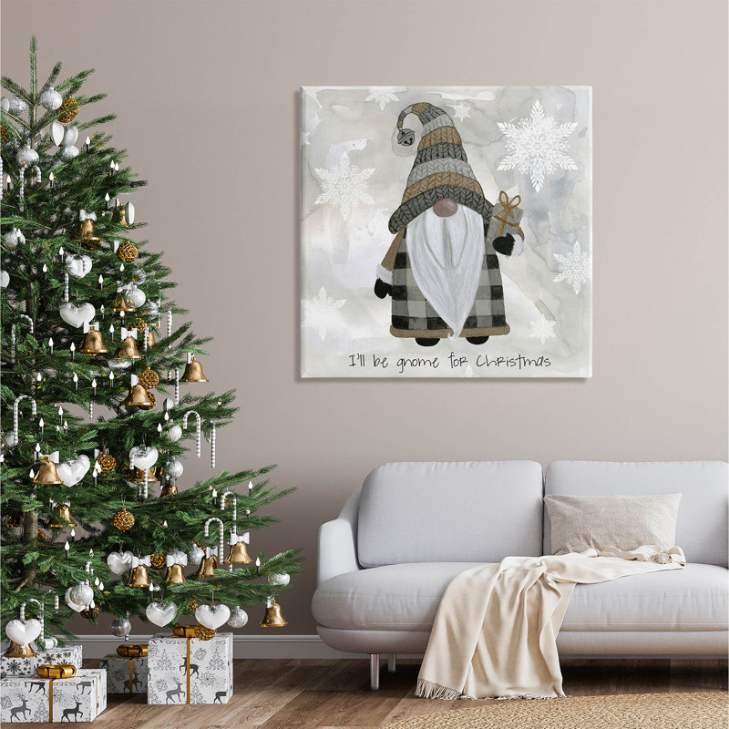 Art mural sur toile «Gnome for Christmas» par Livi Finn, H 36 po x l 36 po x P 1,5 po
