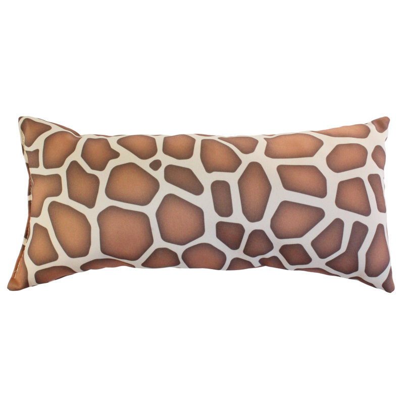 Animal Print Reversible Throw Pillow, Natural