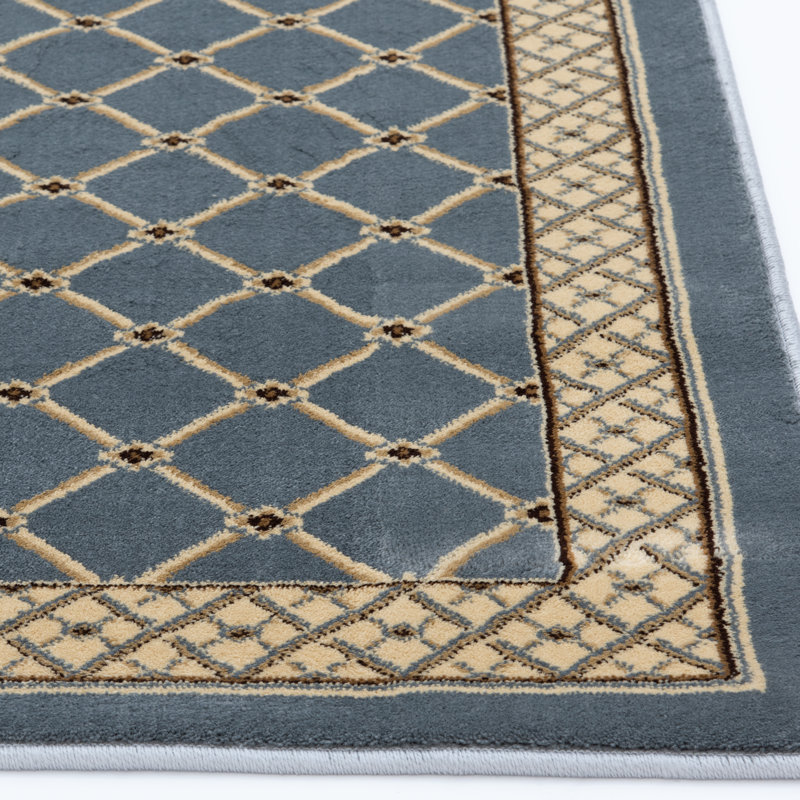 Tapis d'escalier Ryley, Rectangle 9 po x 26 po, Gris / orange / brun