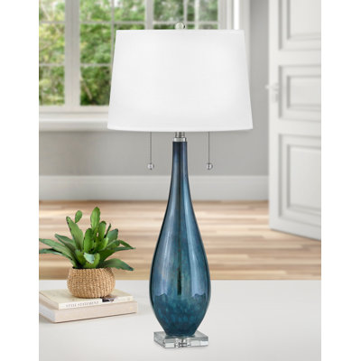 Lampe de table en verre