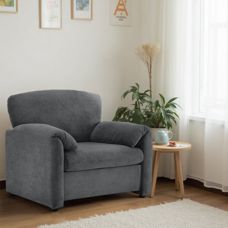 Fauteuil avec canapé simple pour le salon, Chenille noir