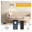 Lampe sur pied Smart Arc avec abat-jour en rotin, lampe sur pied réglable dorée avec télécommande et contrôle d'application, lampe d'angle Boho à DEL à intensité variable pour le salon et la chambre à coucher-1987274276-1987274278
