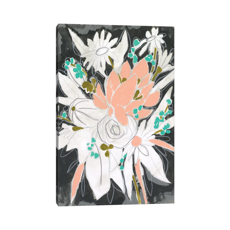 Charcoal Bouquet I by June Erica Vess - Wrapped Canvas Gallery-Wrapped Canvas Giclée, 101.6 cm H x 66.04 cm W x 1.91 cm D