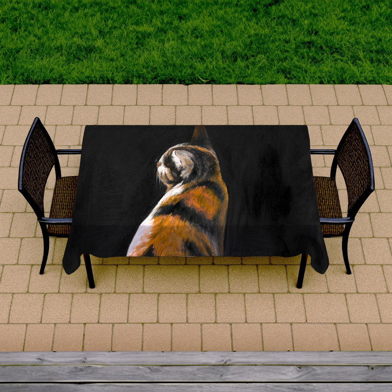 Modern Pets Spotted Cat Tablecloth | Indoor/Outdoor Decor