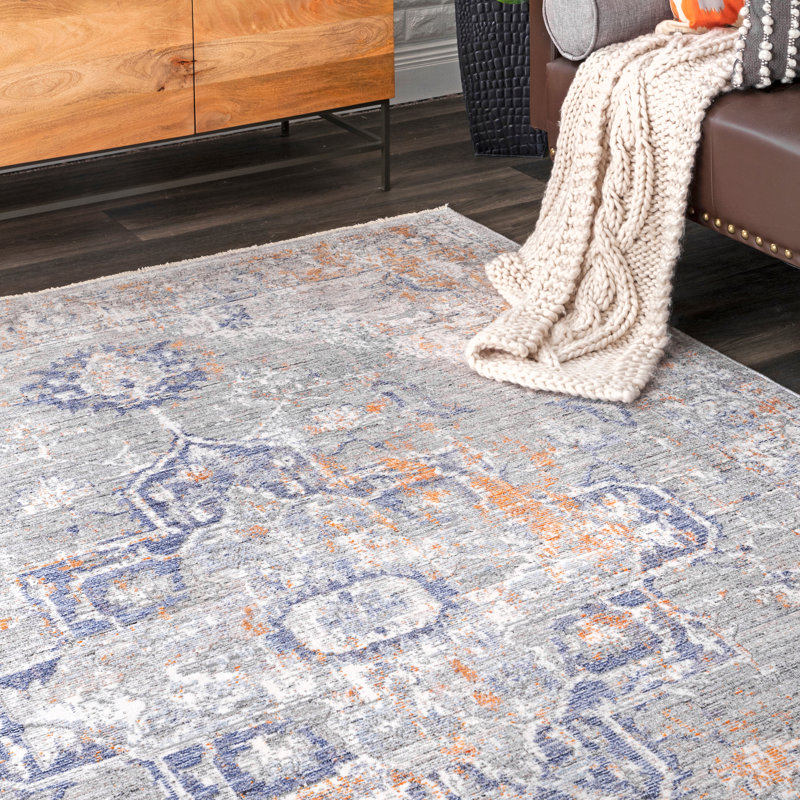 Ritchey Viscose Oriental Indoor Rug, Rectangle 5'3" x 7'7"