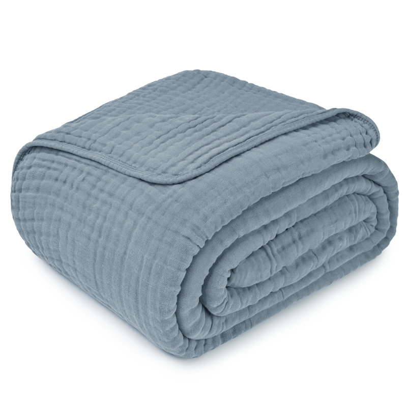 Comfy Cubs Muslin Blanket Queen, 229 x 229 cm - Soft, Lightweight, Breathable Cotton Blanket - 6-Layered Muslin Fabric, Queen
