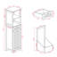 Armoire de trieur de linge inclinable en blanc - un compartiment, un tiroir, construit avec E1 et peint pour une solution de rangement élégante faite pour la longévité de la surface