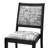 Dining Set Includes a Round Kitchen Table with Black Tabletop & 2 Stackable Polyester Fabric Chairs, Black-1047089047