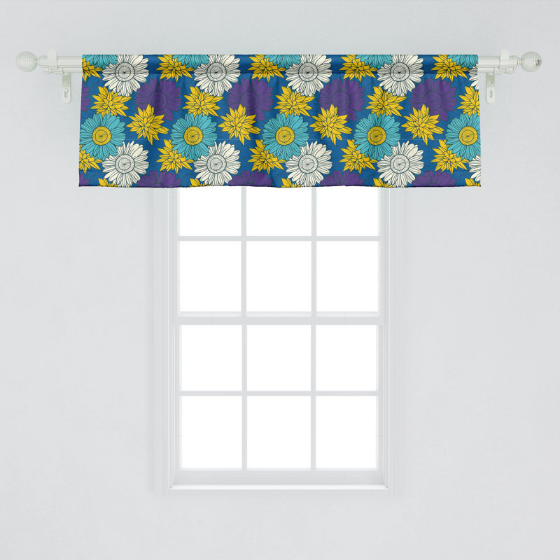 Ensemble de 2 cantonnières florales Ambesonne, L 54 po x L 12 po