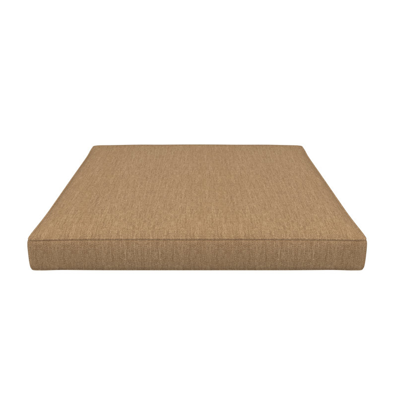 Sunbrella® Outdoor Ottoman Seat Cushion, 20" W x 22" D, Canvas Heather Beige