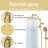 10'' High Pressure Rain Shower Head, Handheld Showerhead Combo With 16'' Adjustable Shower Extension Arm, 10 Sprays, 71'' Hose-120001364