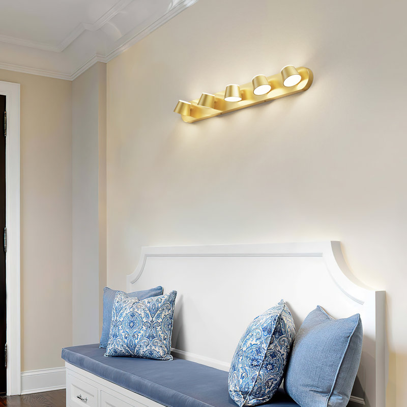 Boze Dimmable LED Vanity Light, Gold, 5