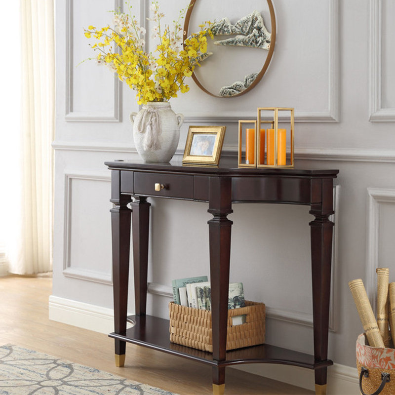 American-style luxury solid wood console table