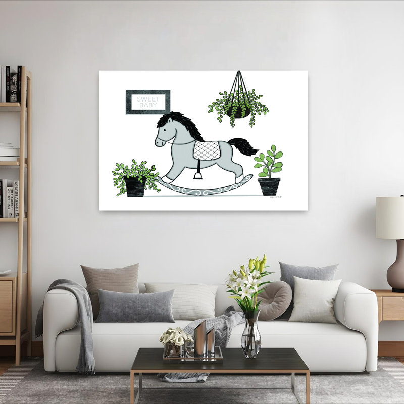 Baby's Rocking Horse 1 Piece Wrapped Canvas Wall Art, 101.6cm H x 152.4cm W