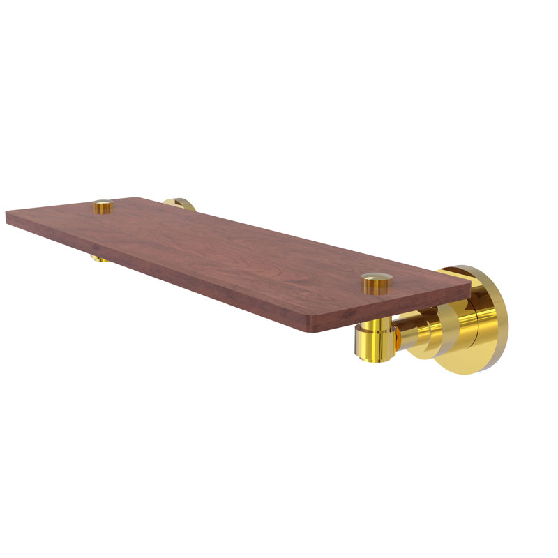Arviso Accent Shelf, Polished Brass, 2.5" H x 16" W x 5" D