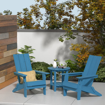 Plastic Folding Adirondack Chair with Table