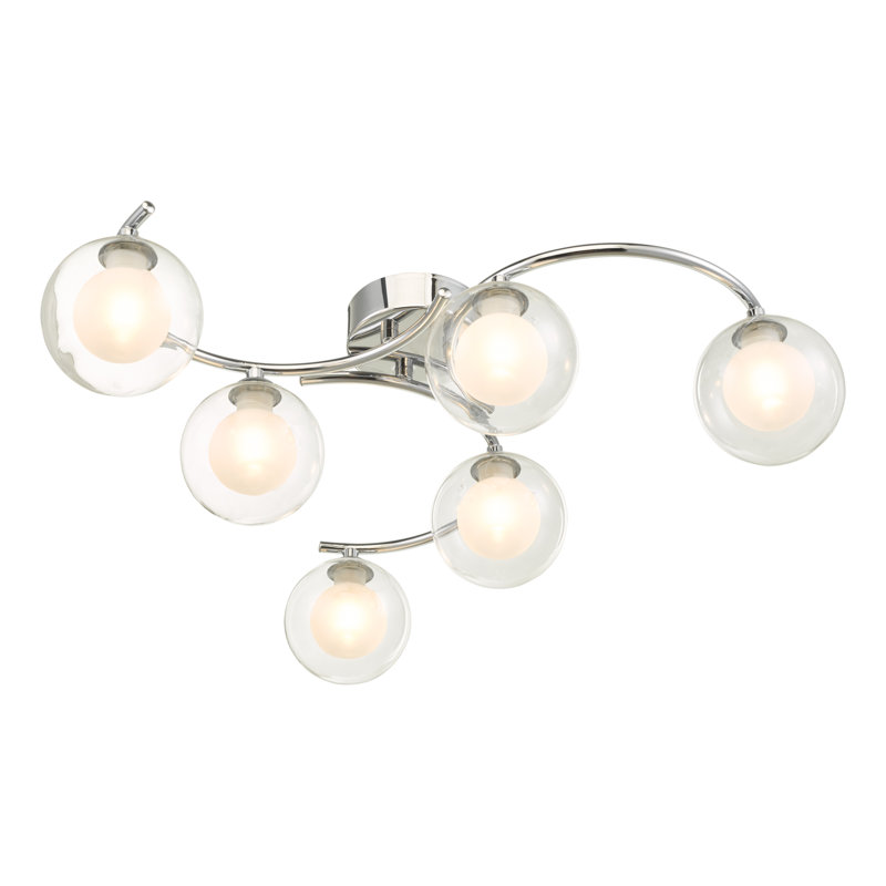 Yutan Semi Flush Mount, Polished Chrome