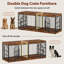 Meuble de rangement robuste pour chien de 72 pouces, meuble télé pour animal de compagnie, cage intérieure en bois-132922663