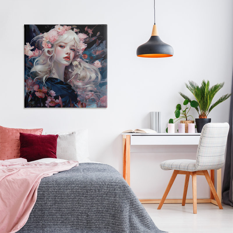 «Delicate Florals», art mural sur toile par RB, H 36 po x l 36 po
