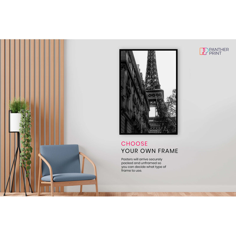 Iconic Eiffel Tower Sight - No Frame Print, 61cm H x 41cm W x 0.5cm D