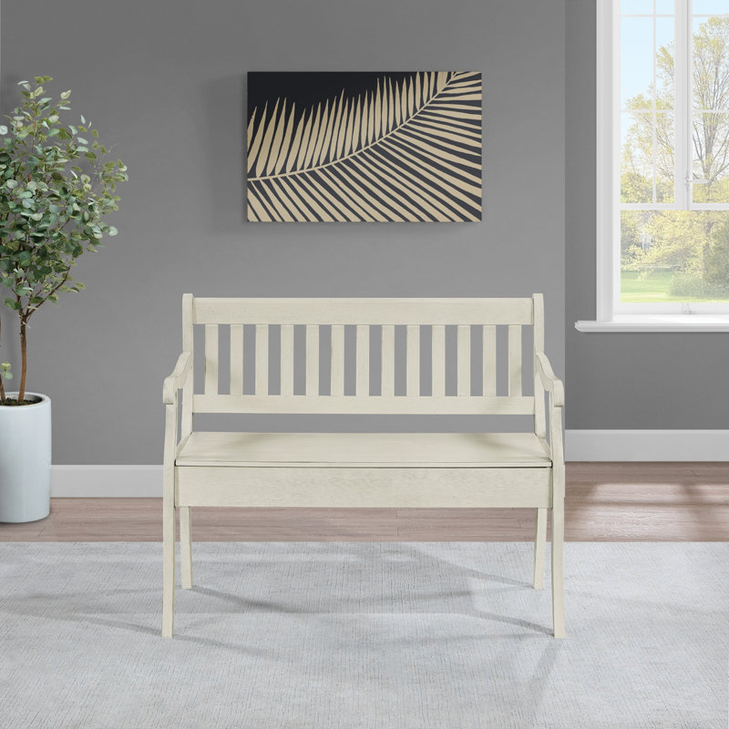 Banc de rangement Wakefield, Blanc