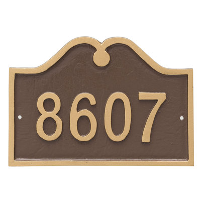 Plaque d’adresse murale sur 1 ligne Hillsdale