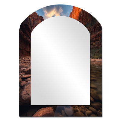 Miroir mural Zion National Park Utah - Gris