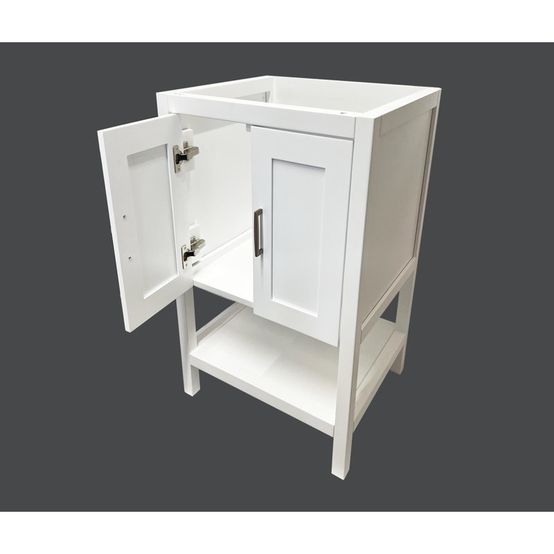Base de meuble-lavabo simple 24 po Moterey, Blanc