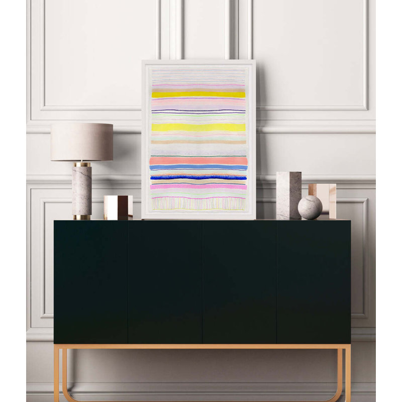 Spring Stripes #4 By Kristi Kohut, Shadow Box Acrylic, 30" H x 40" W