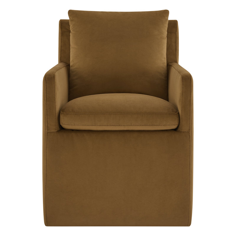 Fauteuil Alayaa, Soren Ochre Performance Velvet