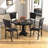 Ailse Upholstered Folding Dining Room Chairs Set Of 4, Faux Leather Parsons Dining Chairs, Kitchen Armless Side Chairs With Padded Seats-1547791775-1380187569