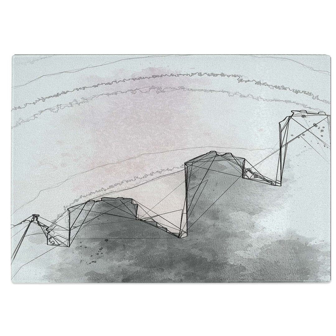 Tempered Glass Sketching the Architecture Vol.19 Chopping Board