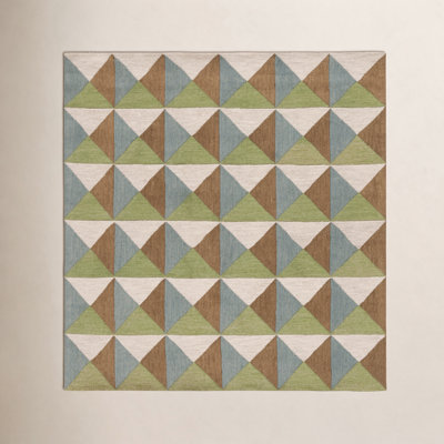 Glenwood Beige Green Hand-Tufted Wool Rug