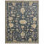 Maalak Wool Flroal Area Rug in Navy-1350380243