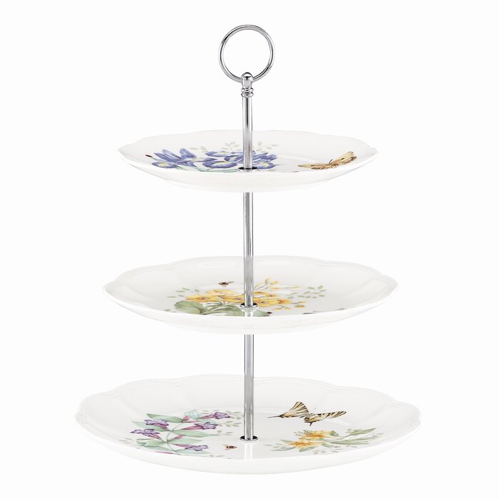 Lenox Butterfly Meadow Tiered Stand & Reviews | Wayfair