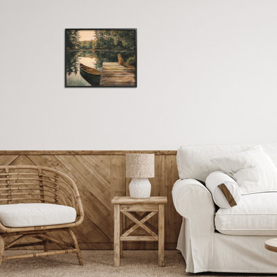 «Lake Life at Sunset», estampe numérique, design par Sara Culpepper