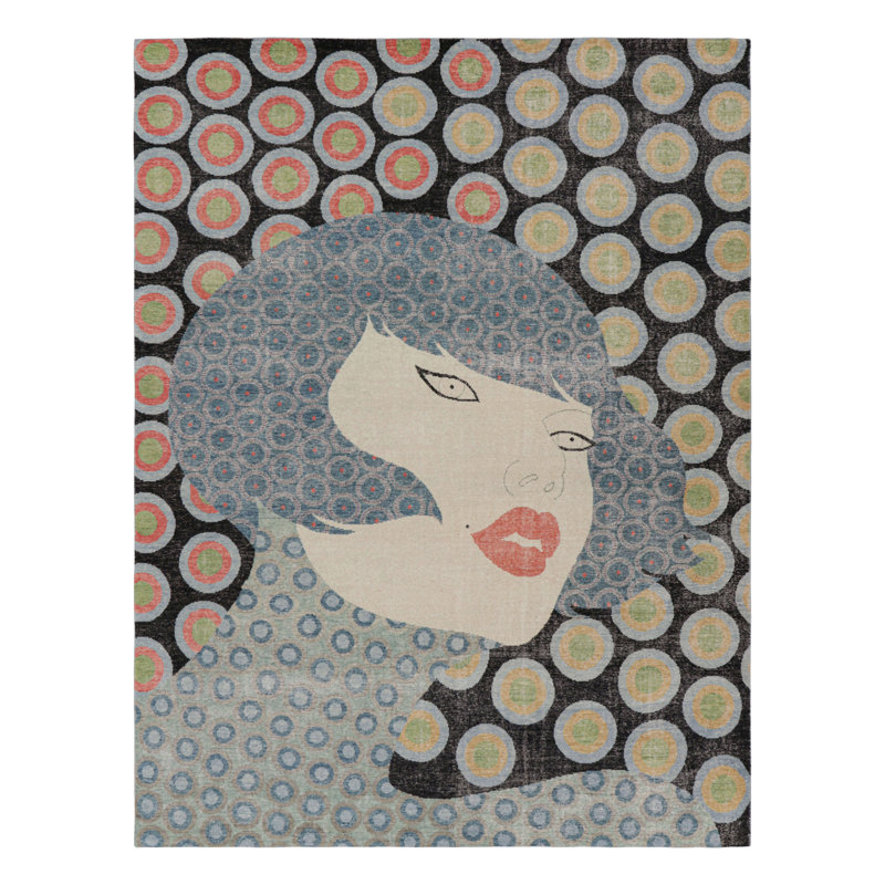Rug & Kilim’S Modern Distressed Rug In Polychromatic Figural Pictorial