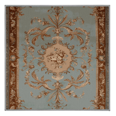 Machine Washable French Gray Area Rug