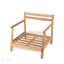 Fauteuil club de patio en bois d'acacia avec coussin résistant à l'eau, teck et beige (1 pièce), siège d'extérieur durable et confortable