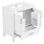 Meuble-lavabo cannelé élégant 30 po avec lavabo en céramique-1379325278