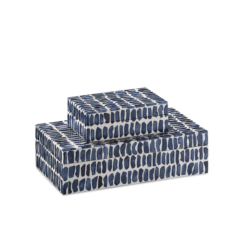 Indigo 2 Piece Decorative Box Set