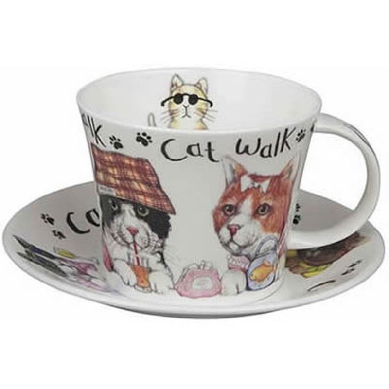 Ensemble de 2 tasses à thé et soucoupe en porcelaine fine, ensemble de 2, céramique, fabriqué en Angleterre Roy Kirkham