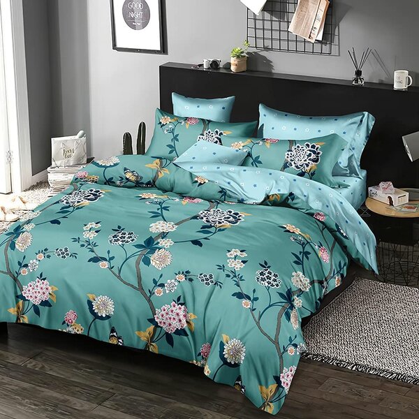 Winston Porter Ceiran Teal Microfiber Comforter Set & Reviews | Wayfair