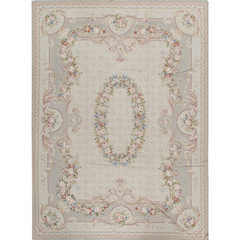 Hand-Knotted High-Quality Beige and Taupe Area Rug