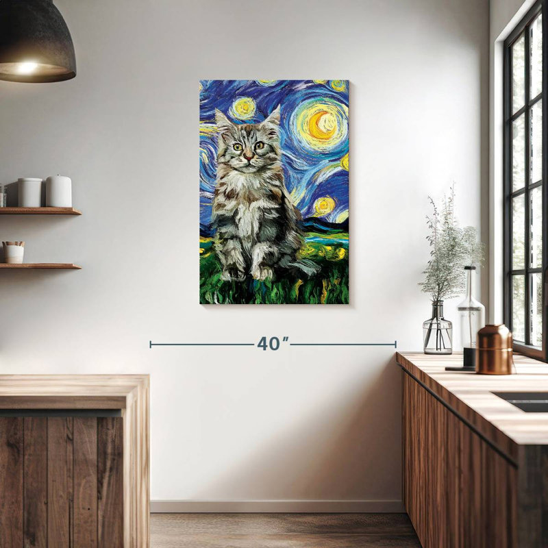 Brampt MaineCoon Kitten Starry Night, 36" H x 24" W